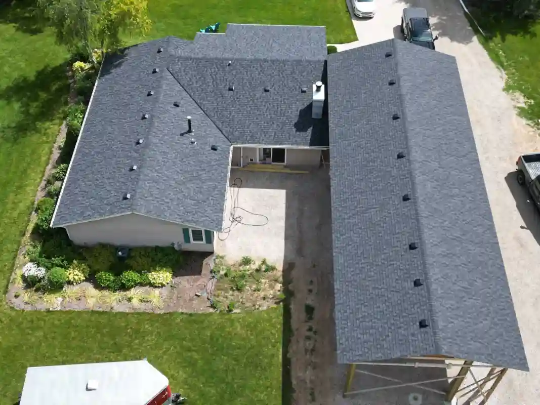 Completed roofing service with improved roof durability and appearance