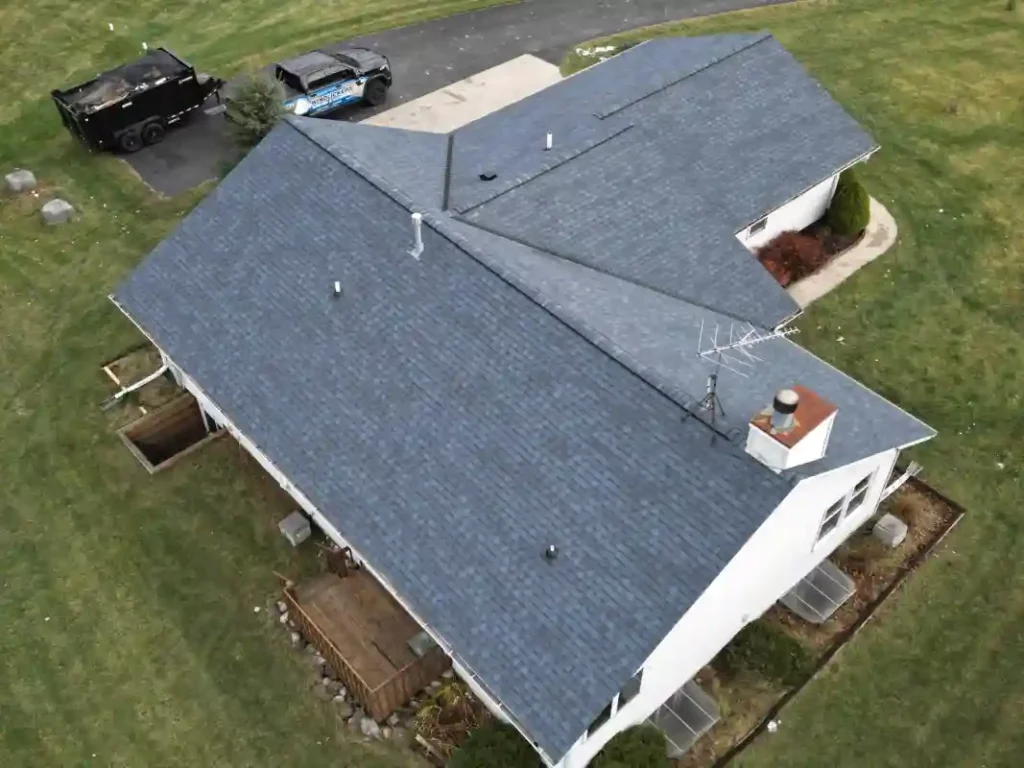 Completed roofing project in Hartford Wisconsin with new shingle installation Completed roofing project in Hartford Wisconsin with new shingle installation